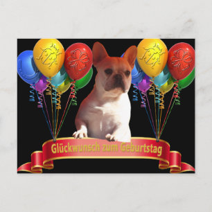 French Bulldog balloon Postcard