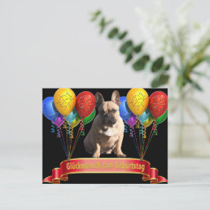 French Bulldog balloon Postcard