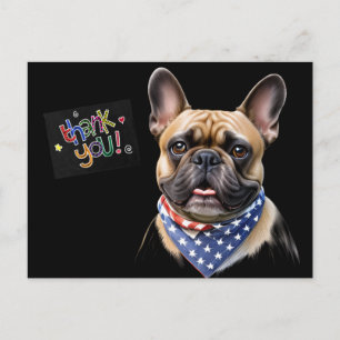 French Bulldog Bandana Labor Day Bulldog Postcard