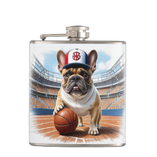 French Bulldog Basketball Bulldog Father's Day Flask