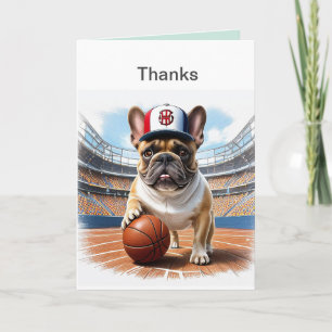 French Bulldog Basketball Bulldog Father's Day Invitation