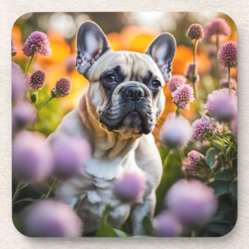 French Bulldog beautiful photo Beverage Coaster