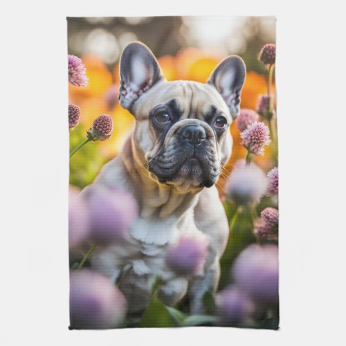 French Bulldog beautiful photo  Kitchen Towel