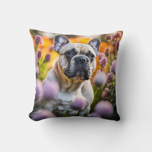 French Bulldog beautiful photo Throw Pillow