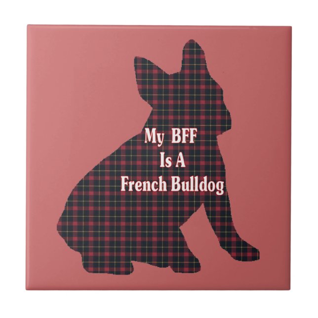 French Bulldog BFF Ceramic Tile (Front)