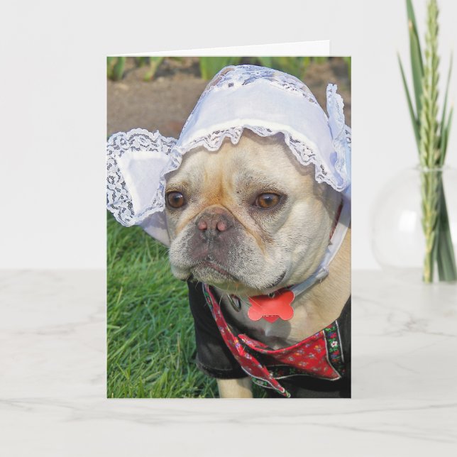French Bulldog Birthday Card (Front)