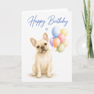 French Bulldog Birthday Card