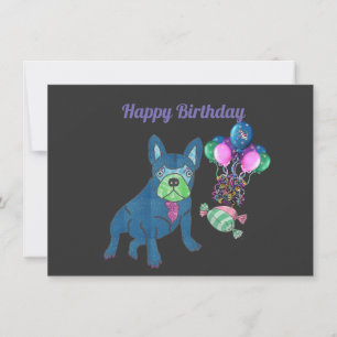 French Bulldog Birthday Card