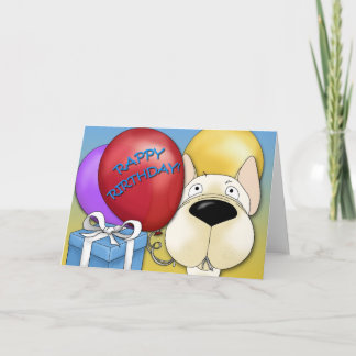 French Bulldog Birthday Card