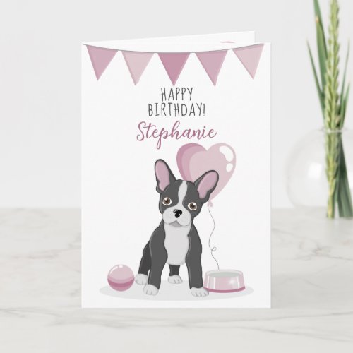 French Bulldog Birthday Card