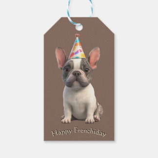 French Bulldog Birthday Card Gift Tags