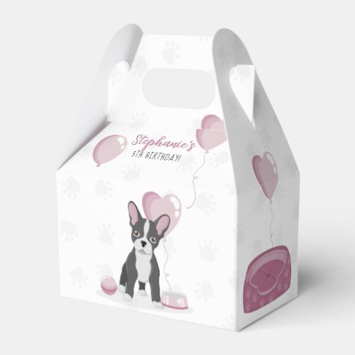 French Bulldog Birthday Favor Boxes