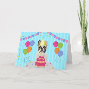 French Bulldog Birthday Holiday Card