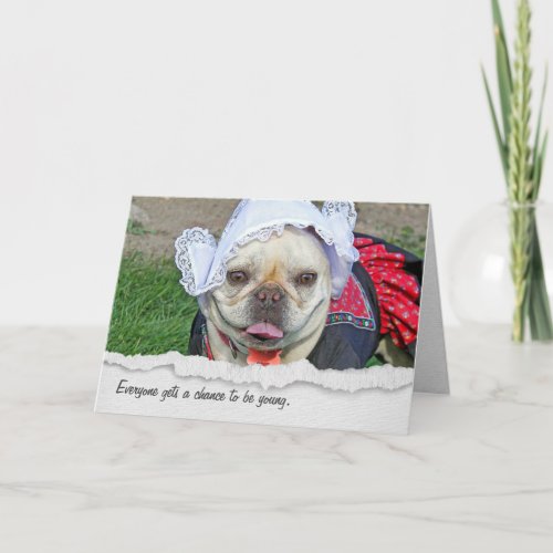 French Bulldog Birthday Humor Card