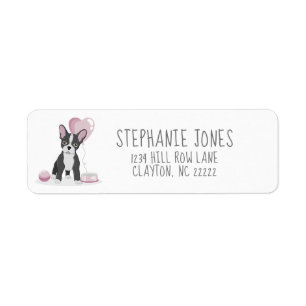 French Bulldog Birthday Label