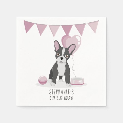 French Bulldog Birthday Napkins