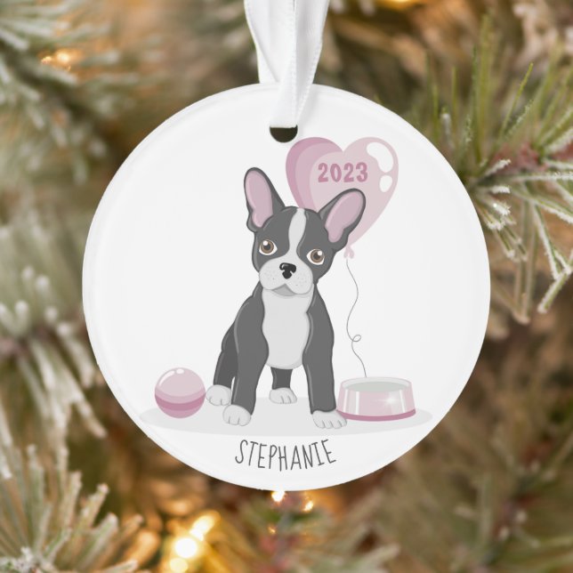 French Bulldog Birthday Ornament (Tree)