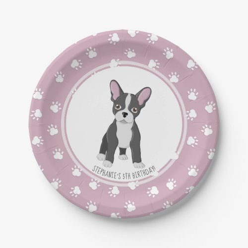 French Bulldog Birthday Paper Plates