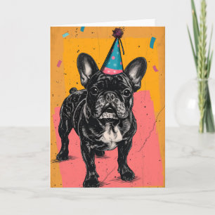 French Bulldog Birthday Party Greeting Card
