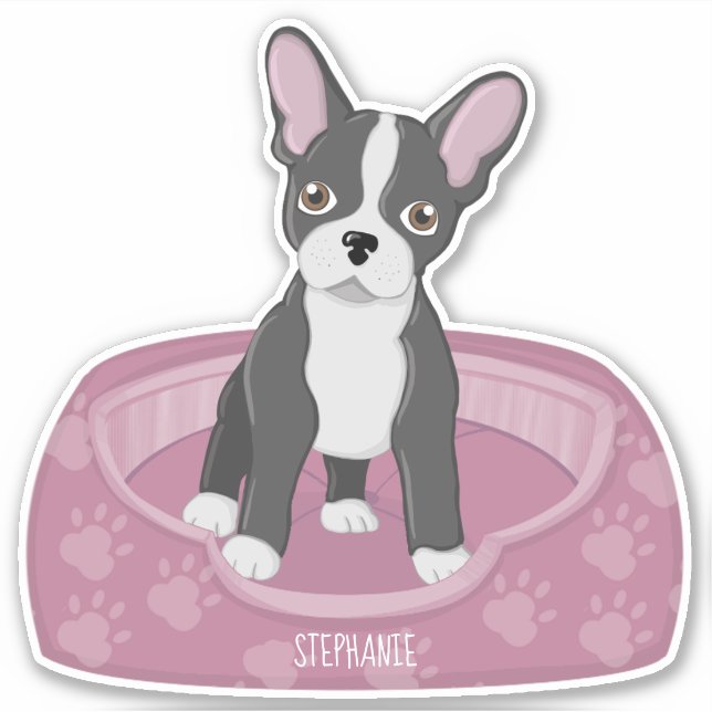 French Bulldog Birthday Sticker (Front)