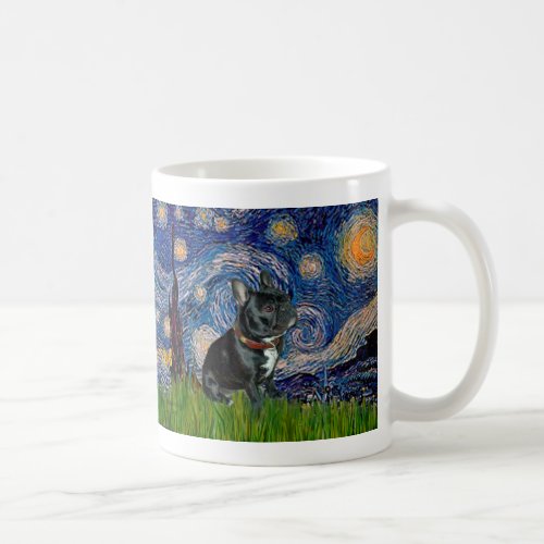 French Bulldog black 11 _ Starry Night Coffee Mug