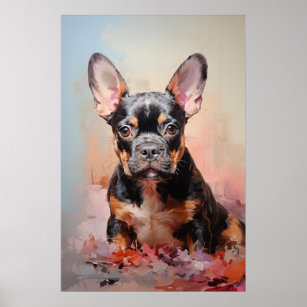 French Bulldog black and tan puppy Poster