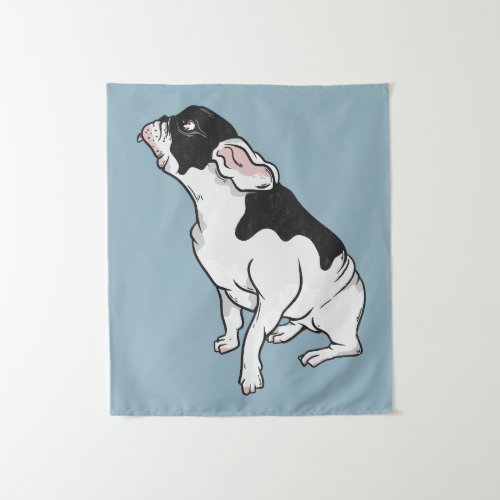 French Bulldog Black and White Tapestry