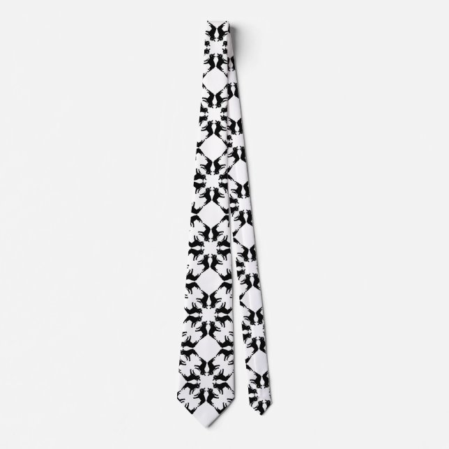 French Bulldog Black and White Tie (Front)