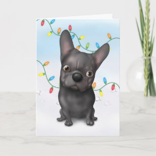 French Bulldog (Black) Christmas Holiday Card