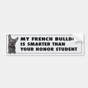 French Bulldog (Black) Honor FB1 Bumper Sticker