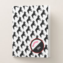 French Bulldog Black White Folders