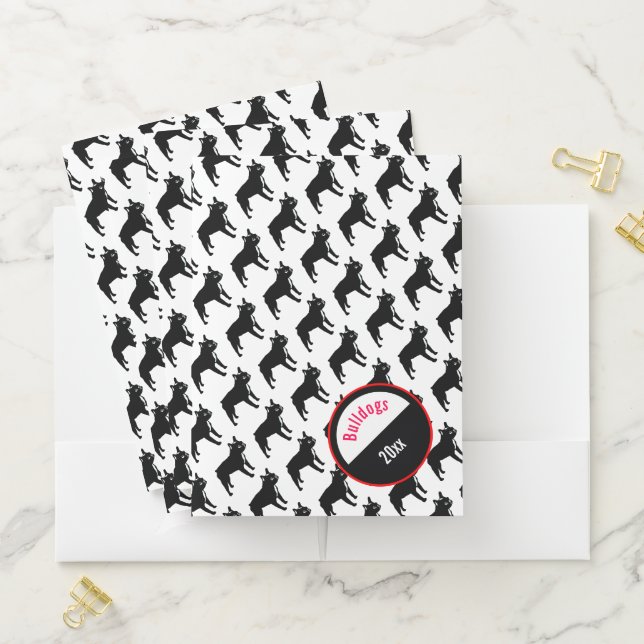 French Bulldog Black White Folders (In Situ)