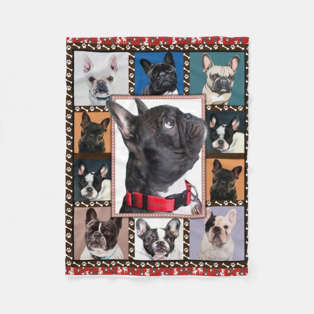 French Bulldog Blanket, French Bulldog Throw (Front)