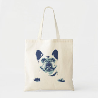 French Bulldog Blue Graphics Tote Bag