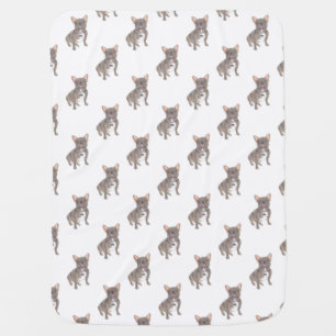French Bulldog (Blue Grey Silver Chocolate Lilac) Baby Blanket