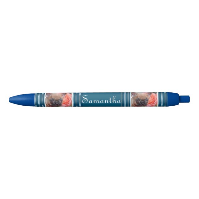 French Bulldog Blue personalized pen (Front)