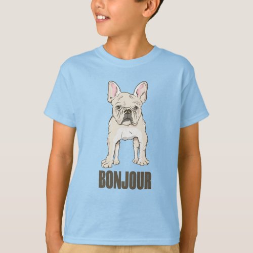 French Bulldog Bonjour T_Shirt