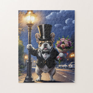 French Bulldog Bouquet Jigsaw Puzzle
