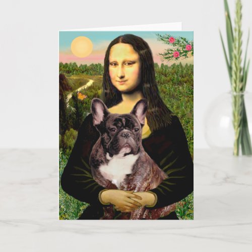 French Bulldog br10 _ Mona Lisa Card