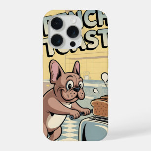 French Bulldog Breakfast Cartoon Art iPhone 15 Pro Case