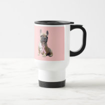 French Bulldog Breast Cancer Travel Mug