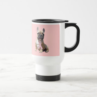 French Bulldog Breast Cancer Travel Mug