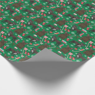 French Bulldog brindle christmas holiday Wrapping Paper