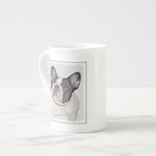 French Bulldog (Brindle Pied) Painting - Dog Art Bone China Mug