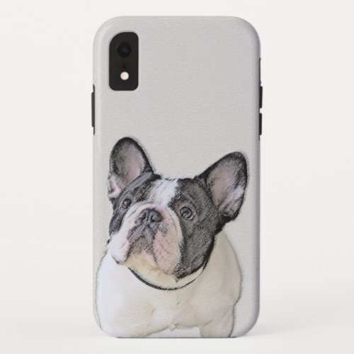 French Bulldog Brindle Pied Painting _ Dog Art iPhone XR Case