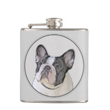 French Bulldog (Brindle Pied) Painting - Dog Art