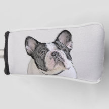 French Bulldog (Brindle Pied) Painting - Dog Art