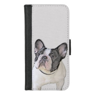 French Bulldog (Brindle Pied) Painting - Dog Art iPhone 8/7 Wallet Case
