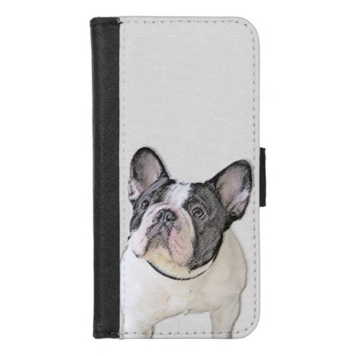 French Bulldog Brindle Pied Painting _ Dog Art iPhone 87 Wallet Case