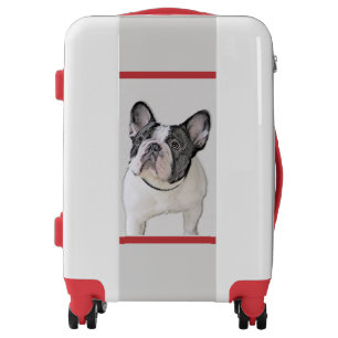 French Bulldog (Brindle Pied) Painting - Dog Art Luggage